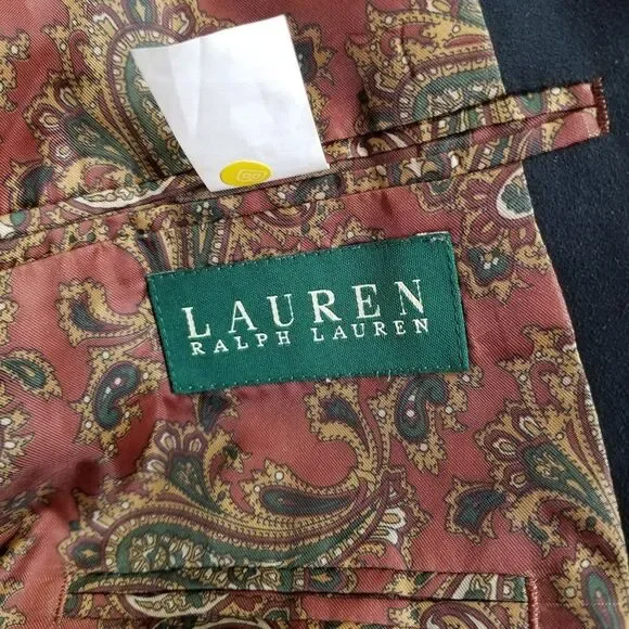 Vintage Lauren by Ralph Lauren Men’s Black Faux Suede Sport Coat Size 44R